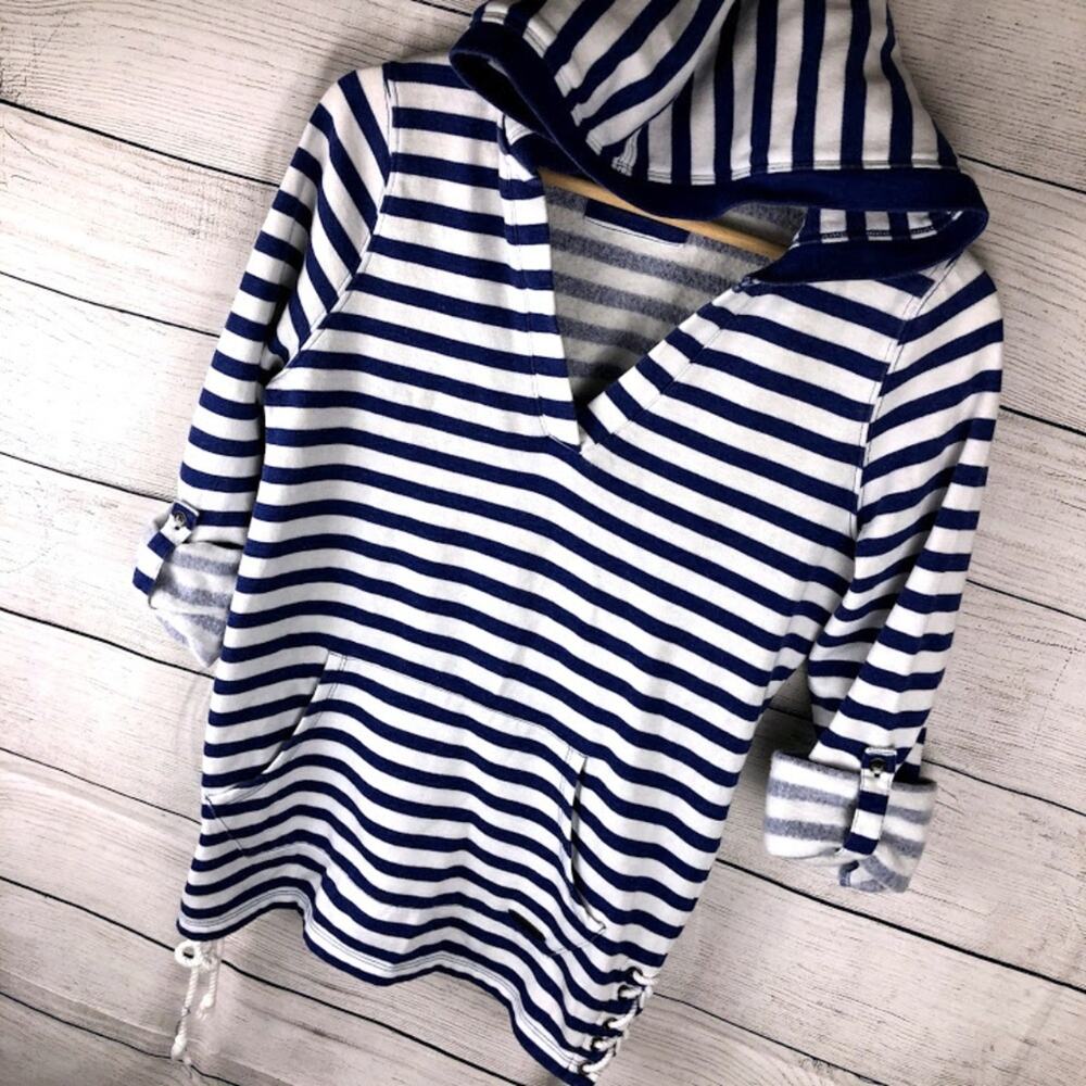 Marc New York Performance Striped Tie Side Sweatshirt